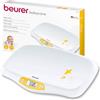 Beurer BY 80 Bilancia Pesaneonati, Funzione Fermo-Pesata Automatica o Manuale per Maggiore Precisione, Display grande, Superficie di Appoggio Curva, Piedini antiscivolo, colore Bianco