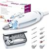 Beurer MP 62 Fresa Professionale per Manicure e Pedicure, 5400 giri/min, 10 Accessori in Feltro e Zaffiro, Luce LED Integrata, Velocità Regolabile, Custodia Inclusa, Bianco