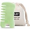 EQLEF Jade Gua Sha Raschiatura dei massaggi Strumento fatto a mano Jade Guasha Board, Strumenti per SPA Terapia di agopuntura Trigger Point Treatment on Face Braccio del piede Piccolo (pettine)