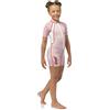 Cressi Shorty Kid - Muta Shorty per Bambini in Neoprene Ultra Stretch 1.5/2mm, Maniche Corte, M (3 Anni), Rosa/Bianco