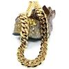 LIFETIME BLING Collana a catena barbazzale cubana in oro per uomini e donne, spessa Miami Real 11 mm 14 K taglio diamante pesante con chiusura spessa solida hip hop durevole urbano streetwear non si
