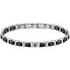 Maserati Jewels Bracciale Uomo, 22 cm, in Acciaio, Ceramica, PVD - JM420ATI07