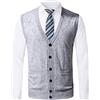 OlyljpinZ Gilet da Uomo in Lana con Scollo a V Autunno Inverno Caldo Gilet Lavorato a Maglia Senza Maniche Cardigan con Bottoni Lavorati a Maglia con Tasche Classico Maglieria da Uomo
