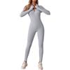 LIPIODOL Tuta Intera Donna Aderente Lunga Tute Donna Completa Sportiva con Cerniera Completo tutina elastica aderente, tuta da yoga, tuta sportiva