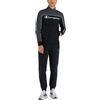 Champion Sweatsuits Big Logo High Neck, Tuta Uomo, Nero/Grafite Melange Scuro, M