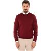 Ciabalù Maglione Uomo Invernale in Lana Merinos Made in Italy Pullover Girocollo Regular Fit (as6, Alpha, m, Regular, Regular, Bordeaux, M)
