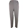 K-Milano Pantaloni da donna con elastico in vita, molto adatti per anziani, nonni, pantaloni con chiusura lampo e pieghe antracite. 54-56