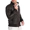 D'Arienzo Bomber in Pelle Testa di Moro Uomo Giacca Invernale Giubbotto Giubbino Vera Pelle Made in Italy 107 50/Testa di Moro