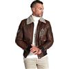 D'Arienzo Giacca Bomber in Pelle Testa di Moro Uomo Collo Montone Giubbotto Giubbino Vera Pelle Made in Italy Aviator 50/Testa di Moro