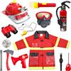RedCrab RedCarb Costume Pompiere Bambino Vestito con Spruzzatore Accessori per Costumi da Vigile del Fuoco per Carnevale Halloween, 12 Pezzi