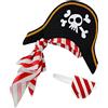 papapanda Cappello da pirata Toppa Dell'occhio Benda sull'occhio per bambini costume da capitano caraibico e ragazzi