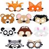 Mellystore Maschere di Animali in Feltro per Bambini - 10 Pezzi per Carnevale, Cosplay, Compleanno, Mascherata, Halloween e Feste