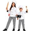 Fun Shack Costume Chef Bambino, Costume Cuoco Halloween Bambino | Giacca Bianca, Pantaloni a Quadri & Cappello, Divisa da Chef, Perfetto per Halloween, Ideale per il Gioco di Ruolo