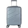 COVERI COLLECTION Trolley rigido utilizzabile come bagaglio a mano, approvato dalla maggior parte delle compagnie aeree low cost, 55 cm, ESPANDIBILE!! Misure 55 x 40 x 20 cm (ARGENTO)