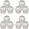 rukauf Set di 12 bicchieri da vaso, diametro 6 cm, altezza 7,5 cm, coppette in vetro (coppette da fuoco) per massaggio, vetro Cupping Dia 6 cm