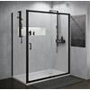 Novellini Zephyros 2.0 2P+F 120x70 Box Doccia Porta Scorrevole in 4 colori - Cristallo: Trasparente - Profilo: Bianco Opaco