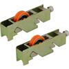 Amig - Rullo per finestra scorrevole - Set da 2 pezzi - Dimensioni 68 x 20 mm - Corpo metallico regolabile - Cuscinetto a sfere - Progettato per finestre scorrevoli - Acciaio bicromatato - Mod. COR28
