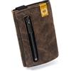 GUGGIARI® Portafoglio Uomo in Pelle di Qualità - Morbido Slim con Porta Carte di Credito, Portamonete e Contanti - Compatto con Protezione RFID (Brown)