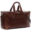 SID & VAIN borsa viaggio tracolla vera pelle vintage BRISTOL grande XL I duffle bag weekend uomo donna I borsone bagaglio a mano sportivo XL-marrone fatto a mano