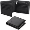 SENDEFN Portafoglio Uomo Vera Pelle, Portafoglio bi-Fold Uomo Portamonete, Blocco RFID Portafoglio per Uomo Con 15 Porta Carte di Credito
