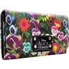 Alice In Wonderland Floreale Borsa/Portamonete Tri-Fold Tasca per Monete & Porta Carte, Verde