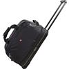 OIWAS Borsone da Viaggio con Ruote Trolley Borsa 50 cm Nero