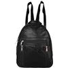 INTERINNOV VERA PELLE BORSA BACKPACK - NERO - INTERTONIC©