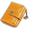 SENDEFN Portafoglio Donna in Vera Pelle di Blocco RFID in Pelle Corto Portamonete per Donna con 8 Scomparti per Carte 2 Finestra di Identificazione,Metallo Pendente e 1 Tasca con Cerniera
