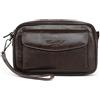 Xieben Leather Clutch Bag Wrist Purse for Men Women Business Travel Outdoors Organizer Wristlet Strap Fanny Pouch Coin Money Wallet Multiple Pocket Phone Holder iPhone 7 Plus/8/8 Plus/X