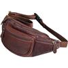 STILORD 'Eliah' Marsupio in pelle vintage da uomo Borsa a tracolla Borsello Zainetto monospalla con Tasche Cerniera Resistente per Sport Jogging Festival Montagna, Colore:maraska - marrone scuro