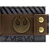 Rogue One Star Wars Rebel Emblema Metallico a Bottone Portafoglio/Portamonete Bi-Fold Porta-ID & Porta Carte, Marrone
