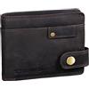 STILORD 'Finley' Portafoglio Uomo in Pelle con Protezione RFID NFC - Vintage Portafoglio con Bottone a Pressione - Portacarte in Pelle Vera in Confezione Regalo, Colore:marrone scuro