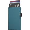 VULKIT Porta Carte di Credito Schermato Blocco RFID per Uomo e Donna, Guscio Sottile in Metallo Minimalismo Tasca Pop-up Carte Portafoglio