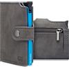 BEWMER v2 Portafoglio Uomo Slim In Similpelle Con Protezione RFID Anticlonazione - Porta Carte Di Credito Uomo E Donna Per 9 Tessere, Con Portamonete