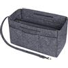 Soyizom Felt Handbag Organizer Insert, Borsa in borsa Organizer Insert Handbag Liner, Tote bag Organizzatore inserto Fit Speedy 25-40, Neverfull (Grigio scuro, X-Large)