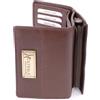 Catwalk Collection Handbags - Portafoglio in Pelle - Portamonete Medio - Borsellino Donna - Porta Carte - Protezione RFID - Victoria Purse - Marrone