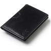FOXHACKLE Porta Carte di Credito in Pelle per Uomini e Donne, Portafoglio Bifold Sottile con Blocco RFID, Portafoglio Minimalista con Tasca Frontale Sottile, Porta Carte di Colore Nero Piccolo