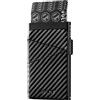VULKIT Porta Carte di Credito Uomo Slim con Slot in Pelle Porta Carte di Credito Schermato RFID Metallo Rigido Portaschede Uomo Automatico per 5-7 Carte, Fibra di Carbonio