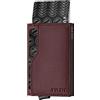 VULKIT Porta Carte di Credito con Doppia Finestra ID Portafoglio in Pelle con Blocco RFID Porta Carte Pop Up Automatico per Carte e Appunti