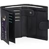 SENDEFN SENFEFN Portafoglio Uomo Vera Pelle Trifold, Portafogli Uomo Blocco RFID con 19 Porta Carte di Credito, Tasca Portamonete, 3 Scomparti Banconote