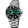 Oris Aquis Date Green Dial 43.5mm Orologio da uomo in acciaio - Riferimento: 01 733 7730 4157-07 8 24 05PEB, Verde, Orologio subacqueo
