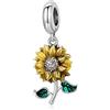 luvhaha Sei il mio ciondolo girasole girasole per donna 925 sterling silver fiore ciondola ciondolo perlina Donna gioielli regali per le donne braccialetto e collana e braccialetto
