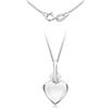 Tuscany Silver Collana con pendente cuore in argento sterling 925 su catena da 46 cm