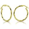 Orovi Orecchini Donna Oro Giallo 14KT Orecchini a Cerchio, Made in Italy, gioiello anallergico confezionato in un elegante astuccio portagioie