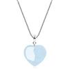 COAI Collana da Donna in Argento Sterling con Ciondolo Cuore di Acquamarina