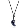 COAI Collana Unisex Regolabile con Pendente Magatama in Sodalite