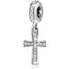 Eusense Charm Croce per Bracciale Pandora in Argento 925 Sterling Compatibili con il Braccialetto Europeo Regalo Uomo Donna