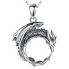 CELESTIA Donna Collana Argento 925 con Ciondolo Drago/Fenice, Fantasia Gioielleria, Idee Regalo Donna, Catena Acciaio Inossidabile