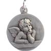 I G J Medaglietta Santo Angelo Custode (Putto) In argento 925 millesimi - 925 Sterling Silver Saint Angel Medal