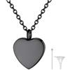 FindChic Collana con Ciondolo Urna per Ceneri a Forma Cuore in Acciaio Inossidabile Ciondolo Portaceneri Cane Gatto Collana Nome/Foto Personalizzata